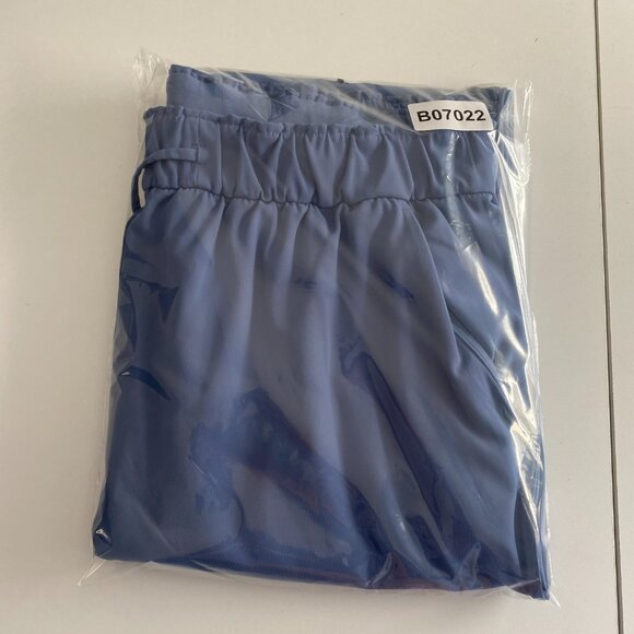 Lululemon Keep Moving Cropped Pants Womens 14 Blue Stretch Hi Rise Pull On Train - Picture 9 of 9